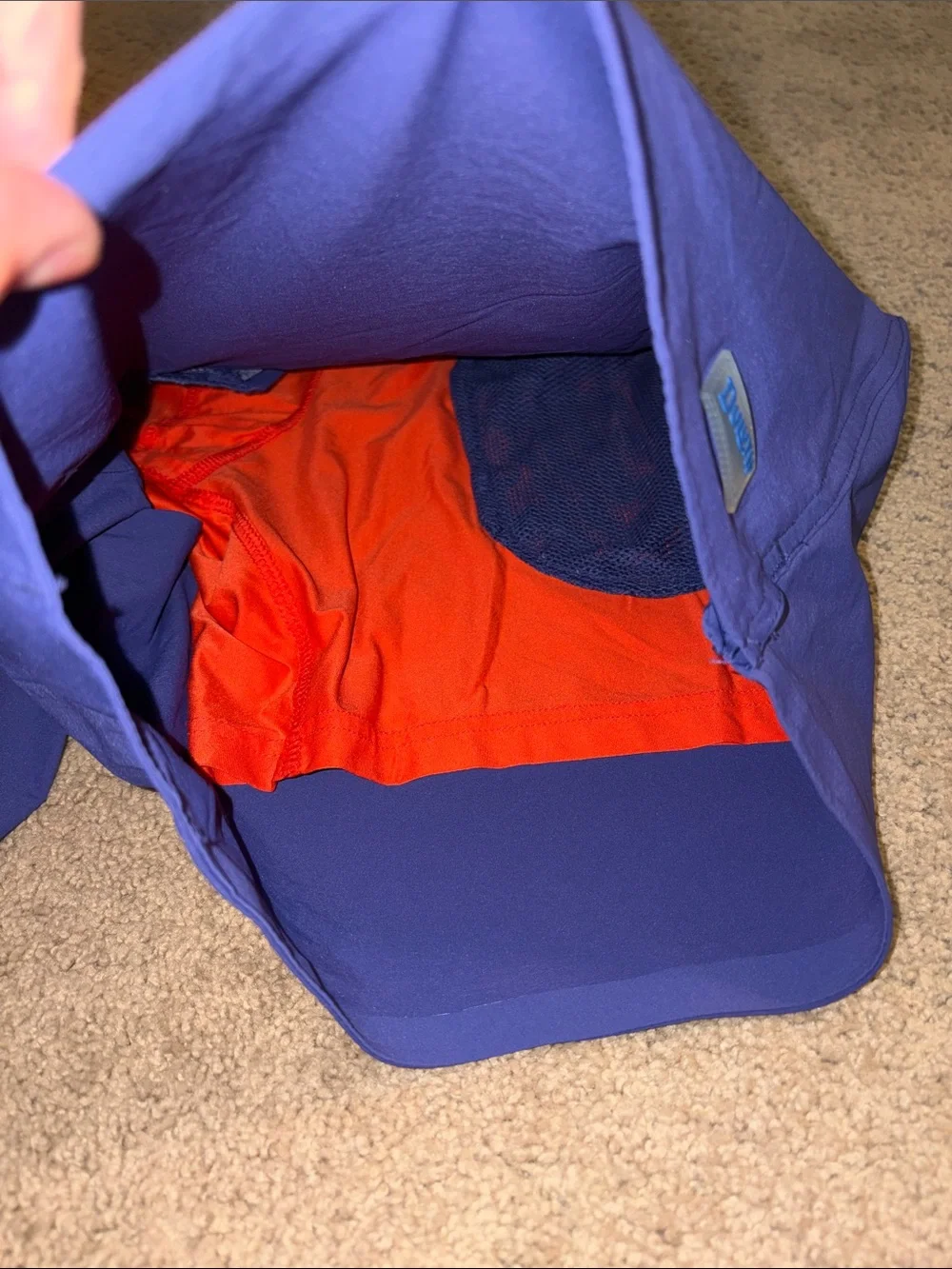 Duluth Trading Co. Cannonball Boardshorts men’s swim Purple Orange 9”   sz 42